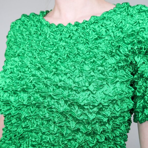Vintage 90s Green Bubble Popcorn Shirt - Picture 4 of 7